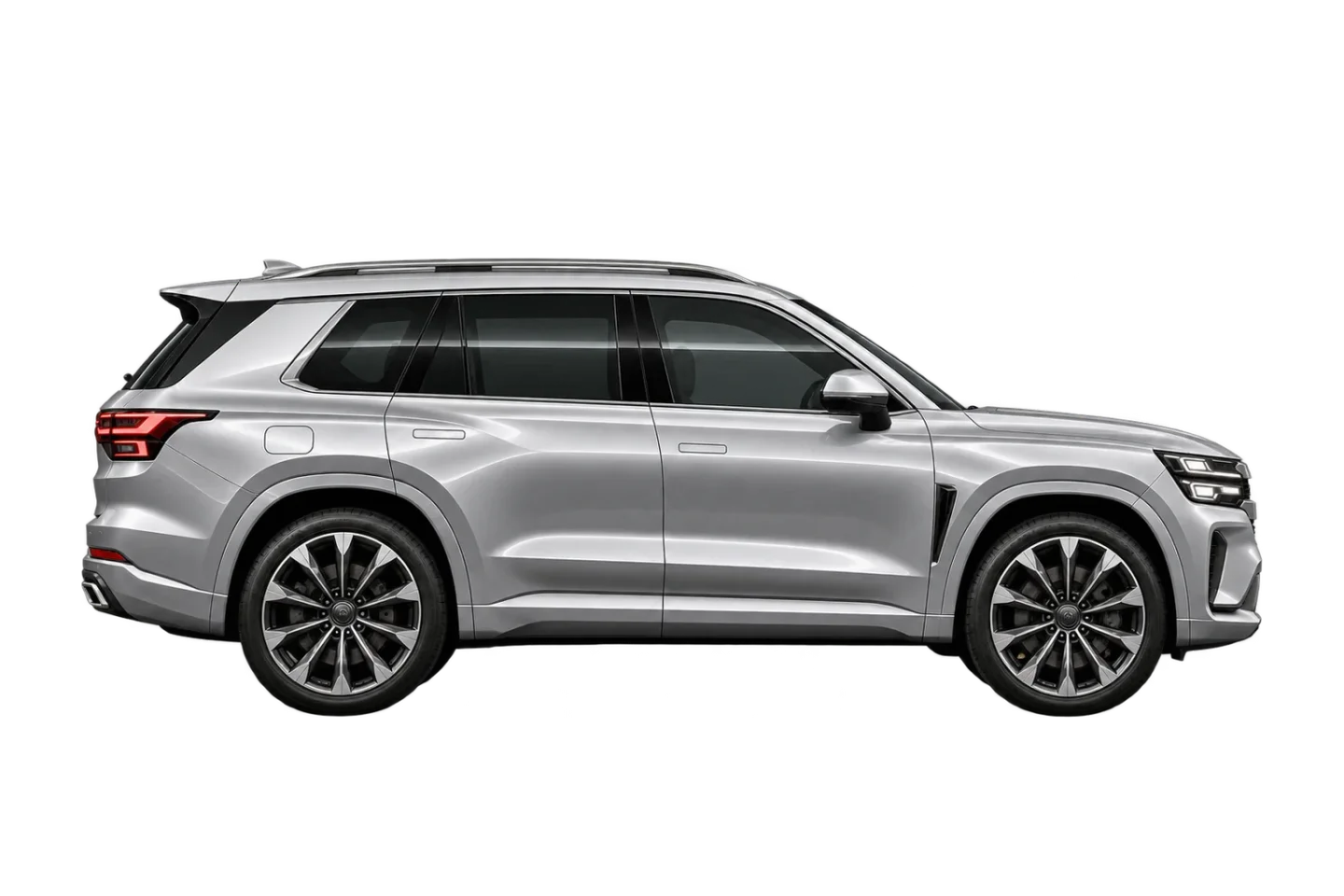 Fictional VELUNE SUV, right reference angle. Wheel design is part of this supplied render.